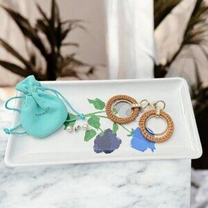 Kate Spade New York Rectangular Willow Court Ceramic Tray Decor Floral 10"x 5"